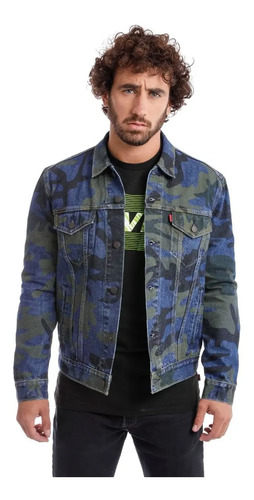 Chamarra Levi's® Hombre Mezclilla Camo The Trucker Jacket | Meses sin  intereses
