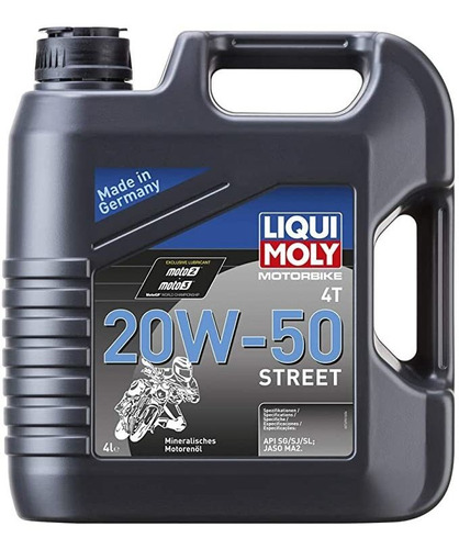 Liqui Moly  - Aceite De Motor Para Moto 4t 20w-50, 4 Litros