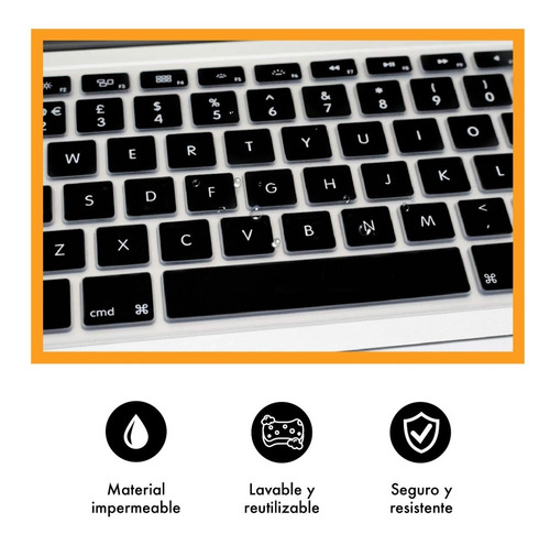 Imagen 6 de 9 de Protector Silicona Teclado - Compatible Macbook Pro 14 A2442