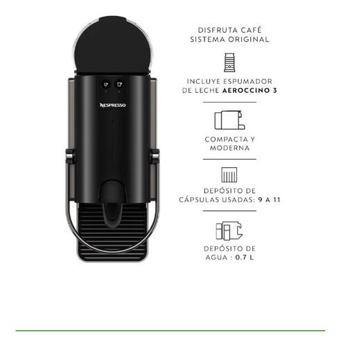 Cafetera Nespresso Pixie Plata Titan