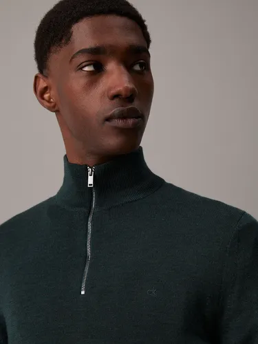Sweater Merino Rws Quarter Zip Verde Calvin Klein