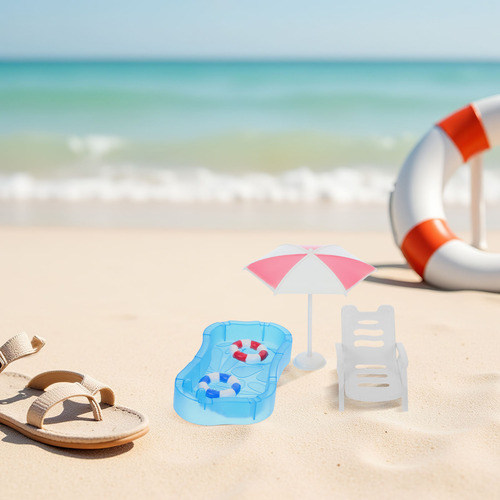 1 Juego De Decoración De Playa Con Forma De Casa De Muñecas