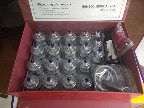 Imagen 5 de 6 de Ventosas Hansol Biomagnéticas Profesional 19 Copas Y Maletín