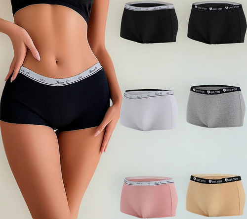 3pc Boxer Mujer Paquete Calzon Cachetero Calzon Dama Algodon