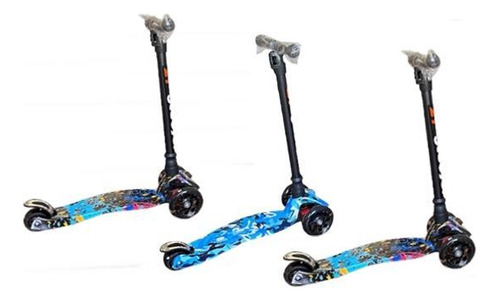 Patinete 3 Rodas Com Leds Ajustável Emoje