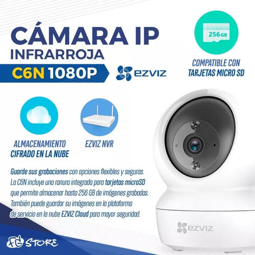 Camara De Seguridad IP Wifi Interior Domo Ezviz C6n Full HD 1080p  Motorizada 360°