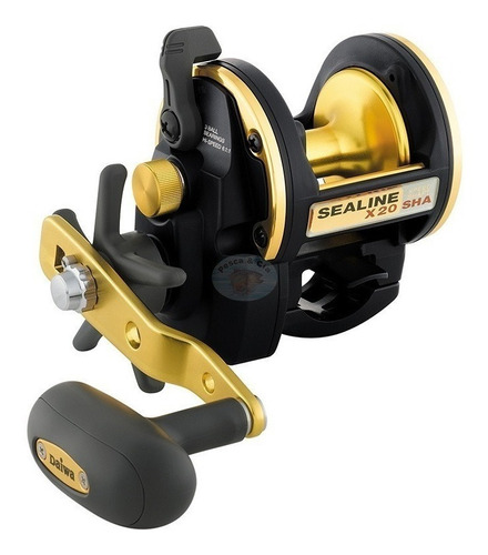 Reel rotativo Daiwa Sealine-X SHA SL-X20SHA derecho color negro