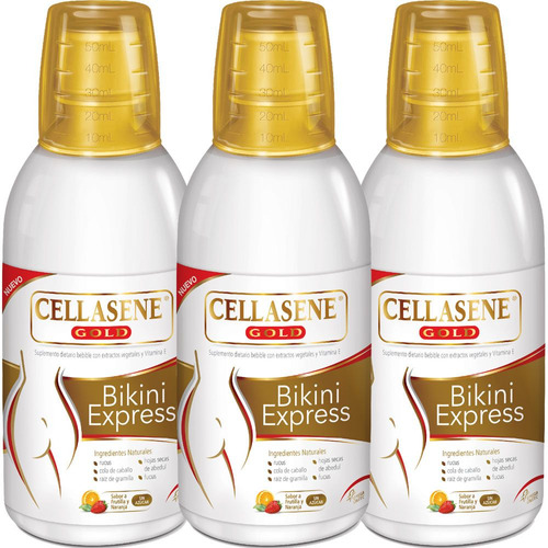 Combo 3 Cellasene Gold Bikini Express X 500 Ml Anticelulitis