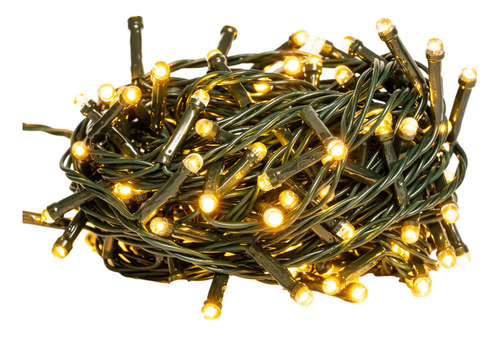 Serie De Luces Navideñas 300 Leds (13.5m) Con 8 Modalidades Luces Cálida