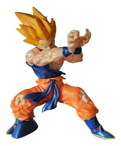 Figura De Accion De Goku En Pose Kame Hame Ha 16 Cm De Alto 