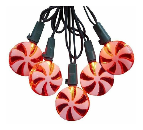 Serie Navideña En Forma De Caramelos Con 20 Luces De 1,8m
