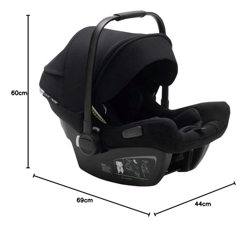 Autoasiento Para Carro Negro Compatible Con Bugaboo