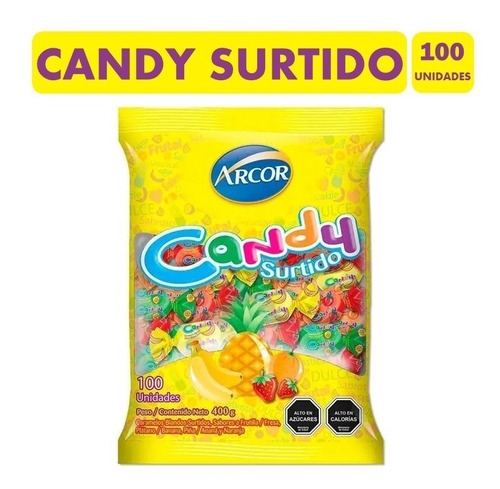 Masticable Candy Surtido (bolsa Con 100 Unidades)