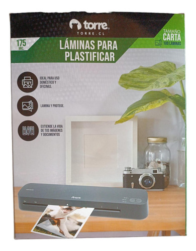 Láminas Para Plastificar Carta 175 Micrones 100un Torre