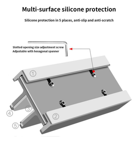 Base De Aluminio Para Macbook Notebook iPhone Resistente