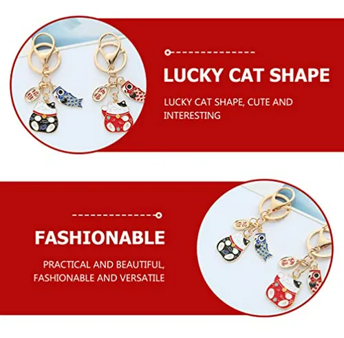 Llavero Maneki Neko Lucky Cat Compatible Con La Suerte.