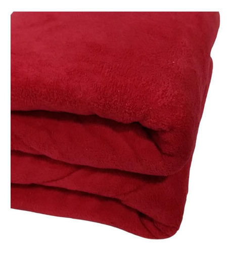 Manta Flanel Queen Microfibra Dupla Face Vermelho