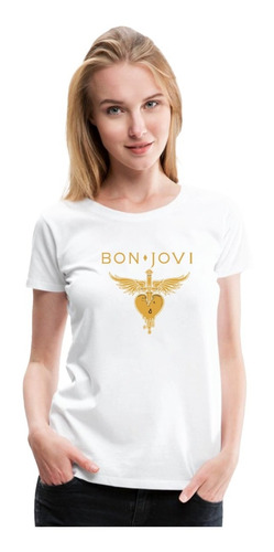Polera Estampada Bon Jovi  Rock Moda Mujer