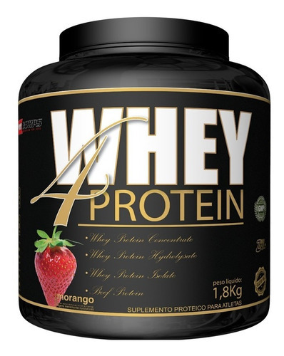 Whey 4 Protein Pro Corps 1,8kg Sabor Morango