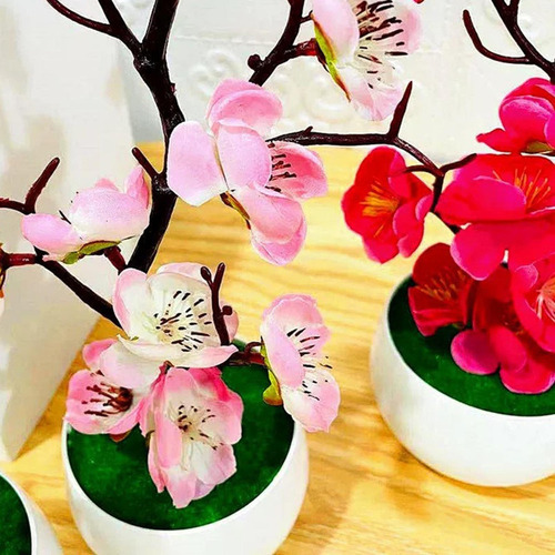 Flores Artificiales En Maceta Planta Falsa Arreglo En Maceta