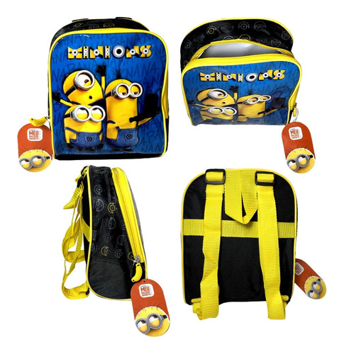 Imagem 3 de 4 de Kit Minions Original : Mochila Rodinhas + Lancheira + Estojo