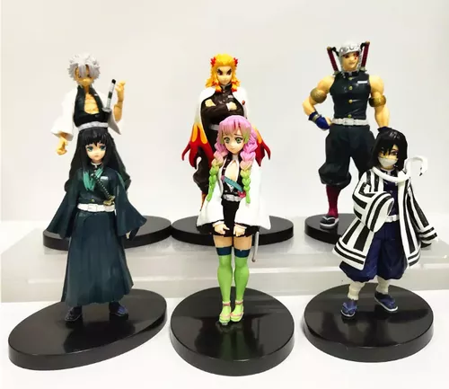 Bonecos Kit Com 6 Personagens Demon Slayer Kimetsu No Yaiba