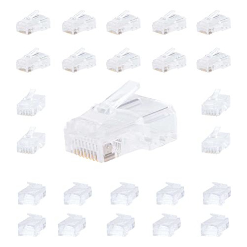 Conector Utp Rj-45 Cat6, Conector Lan Ethernet (50/100/2)