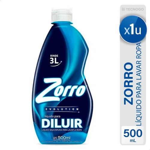 Jabon Liquido Lavar Ropa Zorro Evolution Para Diluir