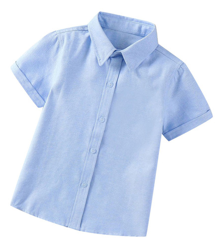 Blusa De Manga Corta Para Niños, Camisa De Uniforme Escolar