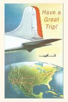 Libro Vintage Journal Tail Of Airplane Over Us Travel Pos...