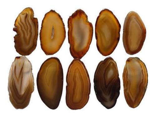 Chapinhas De Ágatas Naturais Sem Furo (4 A 7 Cm) - 10 Un