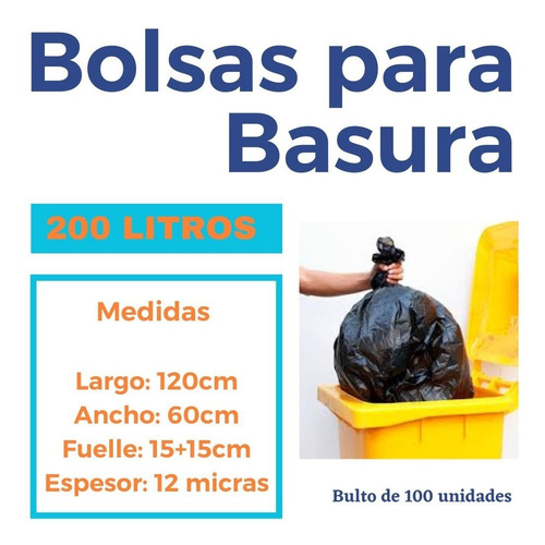 Bolsas Plasticas Para Basura 200lts 