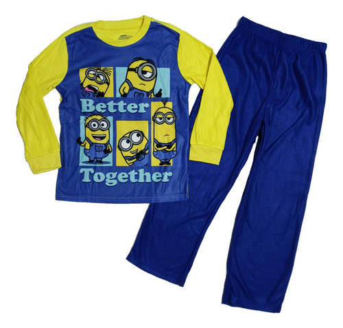 Set Pijama Polera Pantalon Minion Niño Talla 8 Illumination