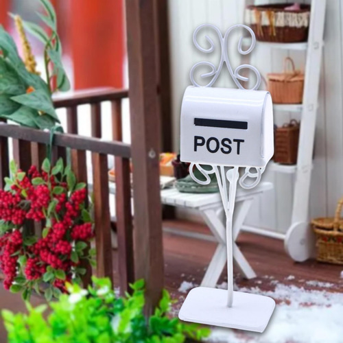 Buzón De Casa De Muñecas En Miniatura, Accesorio De Patio