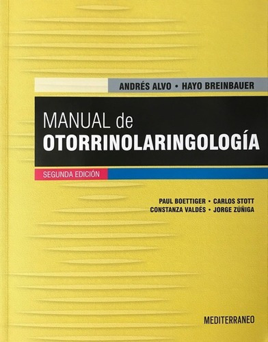 Libro Manual De Otorrinolaringologia 2ed., De Alvo/breinbauer. Editorial Mediterraneo, Tapa Tapa Blanda En Español