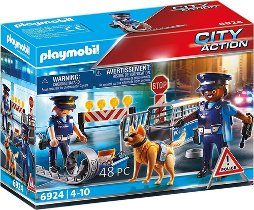 Playmobil City Action Control Policias Perro Accesorios 6924