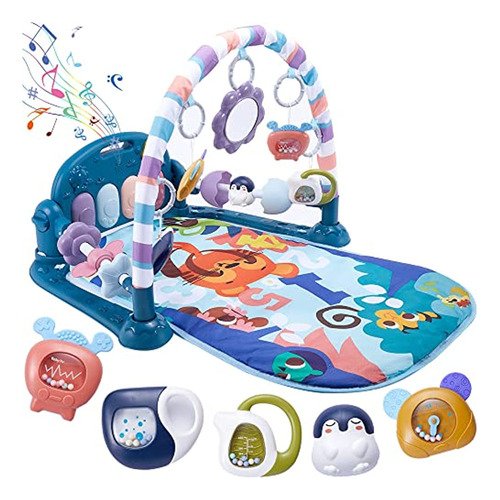 Pwtao Baby Play Mat Baby Musical Activity Gym Mat Kick And P