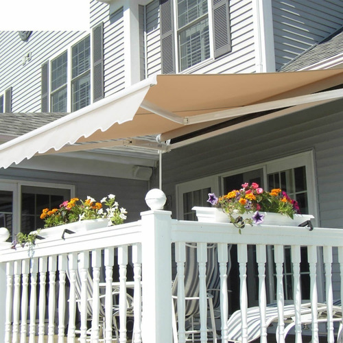 Toldo Exterior De Enrollar Articulado 5,00x3,00 Metros Beige