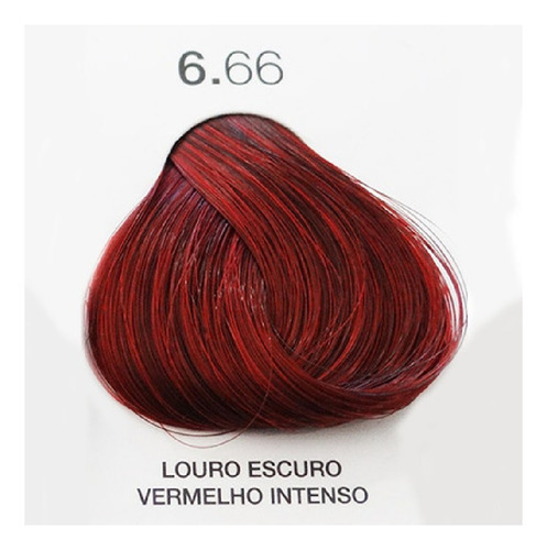  Tintura Para Cabelo Coloração Capilar Tinta Brazilian Color Tom 6.66 louro escuro vermelho intenso