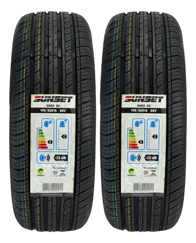 Kit 04 Pneus 195/55r15 85v Sunset Enzo B2