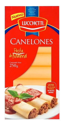 Pasta Canelones Lucchetti 250g