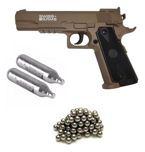 Pistola-airsoft-paintball-semiautomatica-kit-balin Acero 4,5