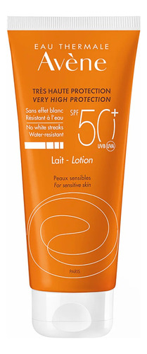 Avene Bloqueador Solar Leche Fps50+ Crema Corporal 100ml.