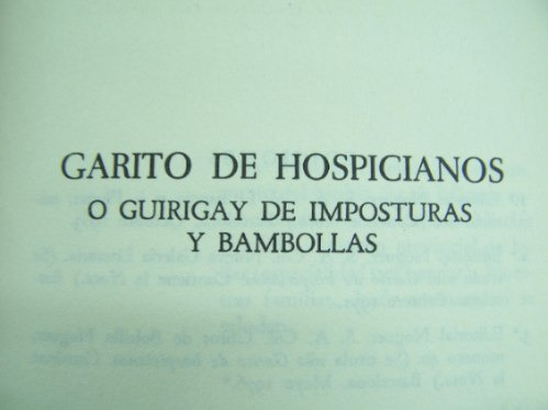 Garito De Hospicianos * Camilo Jose Cela *