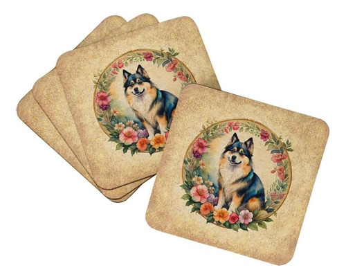 Posavasos De Espuma Finlandeses Y Con Flores