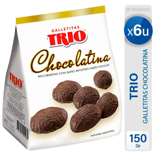 Galletitas Pepas Trio Chocolatina Mejor Precio - Pack X6 