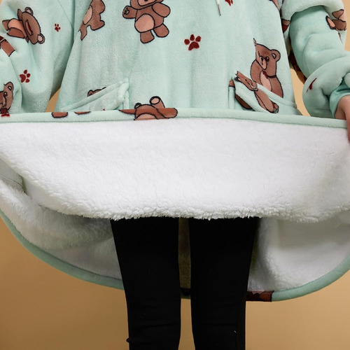 Manta Con Capucha Oversize En Forma De Sudadera, Sherpa