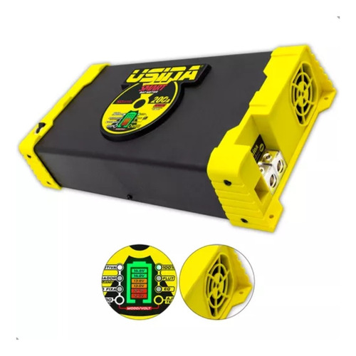 Fonte Automotiva Usina Smart Bat Meter 12v 200a Bivolt
