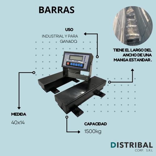 Balanza Electrónica Barras 40 Cm Hacienda
