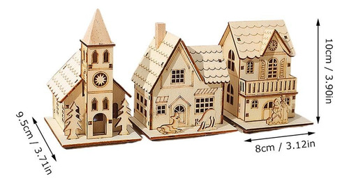 Set De Adornos Navideños De Madera Para Escritorio, Christma